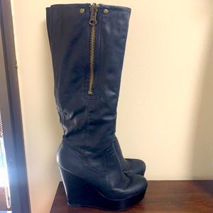 Candie’s Platform Black Knee Convertible High Boots - 90’s Style